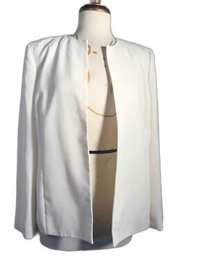 Le Suit Separates Blazer Size 10 Vintage 90's Cream Quiet Luxury Jacket